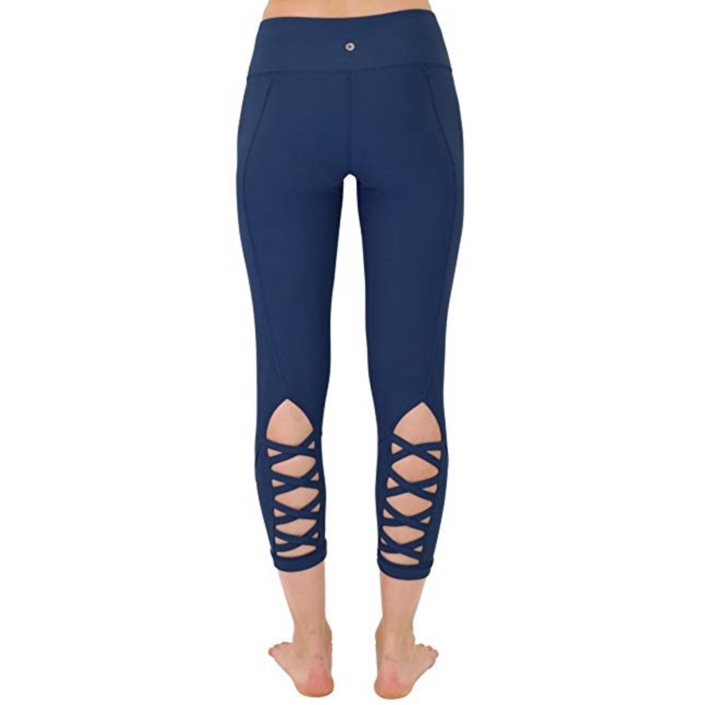 90 degree cross cross calf capri